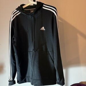Adidas Black Jacket with White Accents